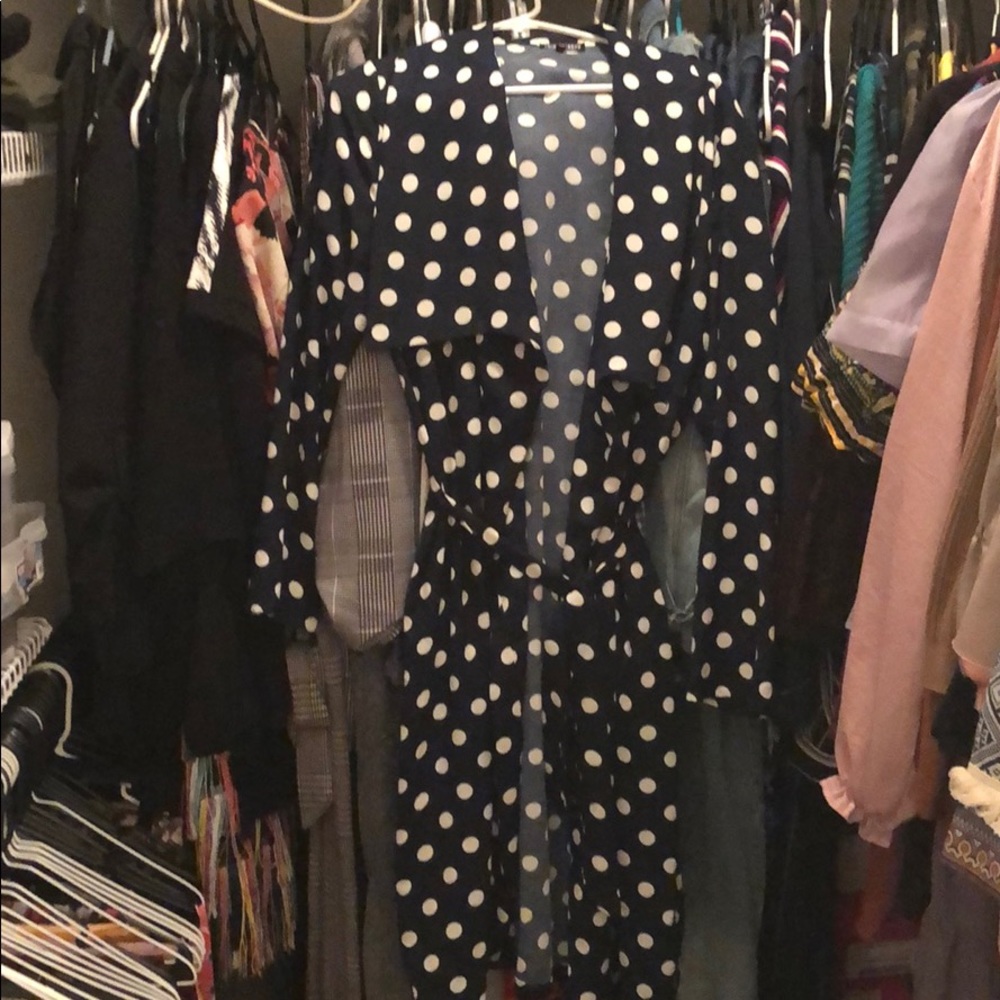 Blue and White Polka Dot Cardigan (Brand New)
